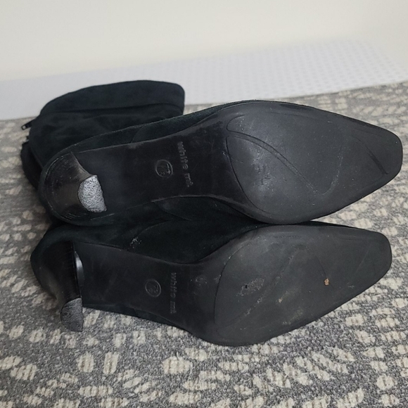 White Mountain velvety black heeled boots - Picture 6 of 7
